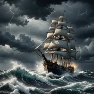 A ship in a storm